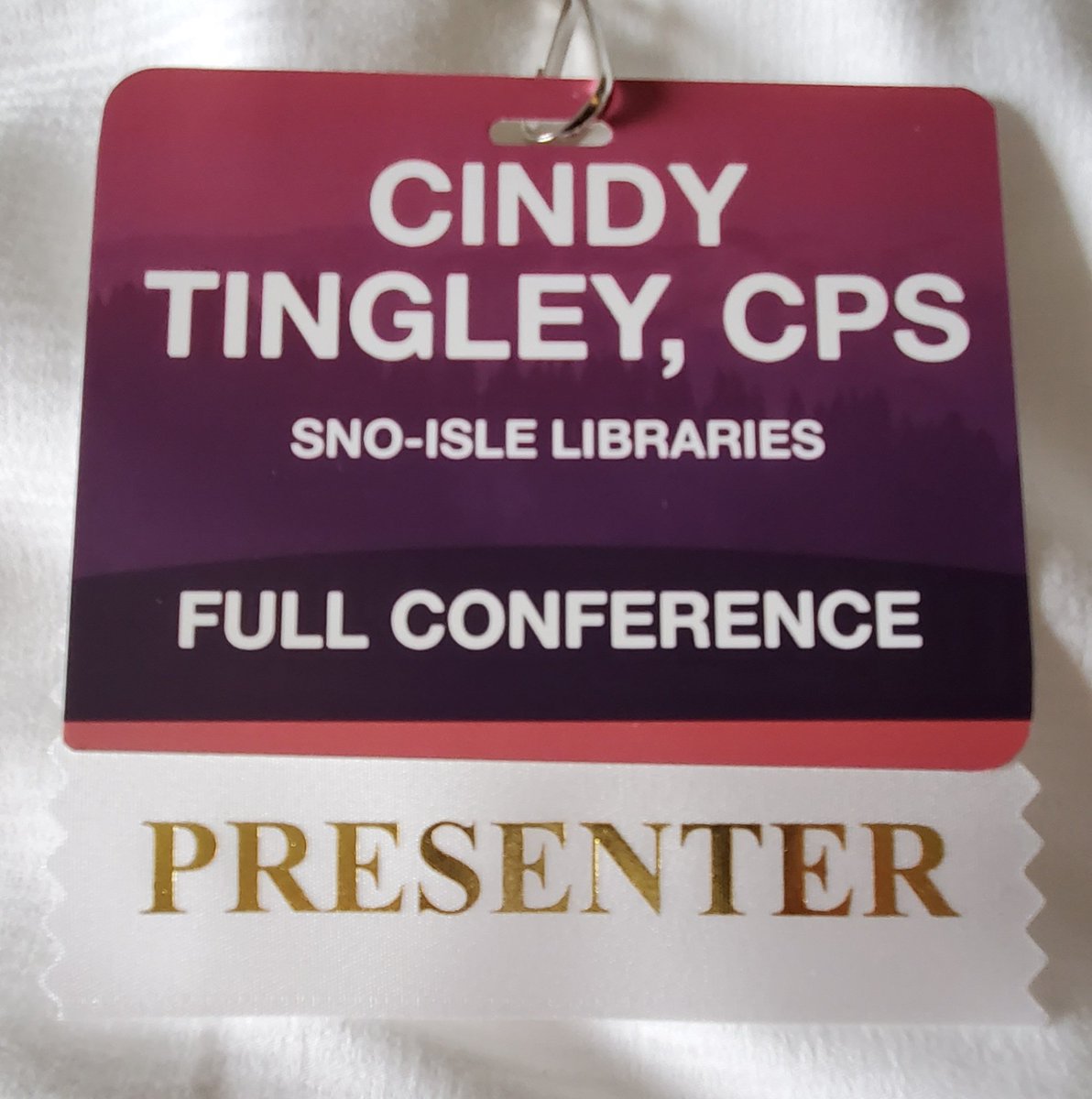 It's an honor and a dream come true to put 'Speaker' on a conference badge for the first time ever! Thank you, Washington Library Association!

#wla2022