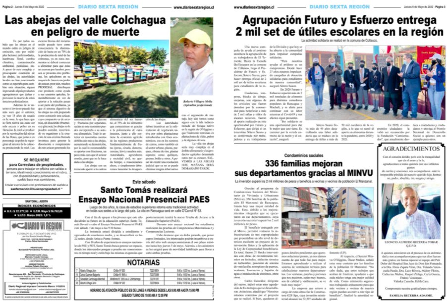 Cuando los Camiseteados son noticia en sus regiones: felicidades a la agrupación Futuro y Esfuerzo liderada por Sotero Suazo en la región de O’Higgins. 🇨🇱🇨🇱

Vía <a href="/diariosexta/">Diario Sexta Región</a>