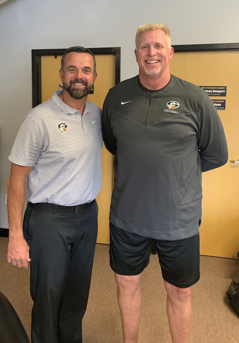 coachholmes54's tweet photo. So excited to add @DrCOACHStrong to our Gray Collegiate Football Staff. Coach Armstrong is one of the best in the business and we are lucky to have him!! #WarEagle #OL #BigNasty https://t.co/CfRpa6L2kc