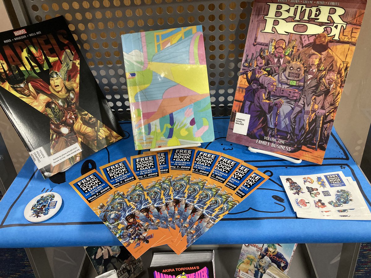 BibliotecBabe's tweet photo. Stop by @PruittTeenLib for free comic books during the week of May 7. #@myTRLib #neisdlib https://t.co/ibaVDvbgaD