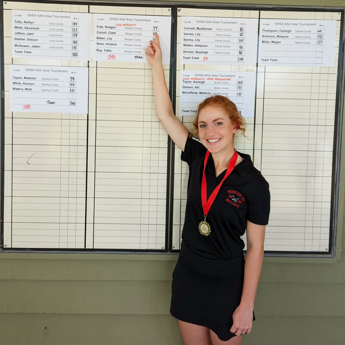 ReaganFolk's tweet photo. 2nd year in a row of being the area low medalist and team going to state! 🏆 https://t.co/SqNRqH76Xn