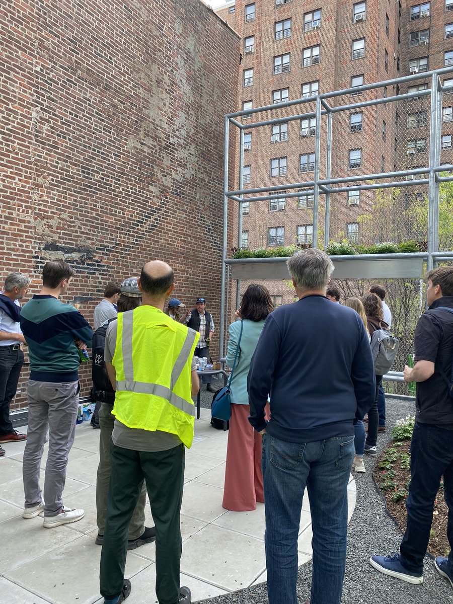 CircularWeek's tweet photo. The Polder roof is open! We’re in Brooklyn to hear Metropolder talk about their #circular solution to rainwater called the Smart Drop 🌧 #circularcityweek https://t.co/4ZQMg3Ukkm