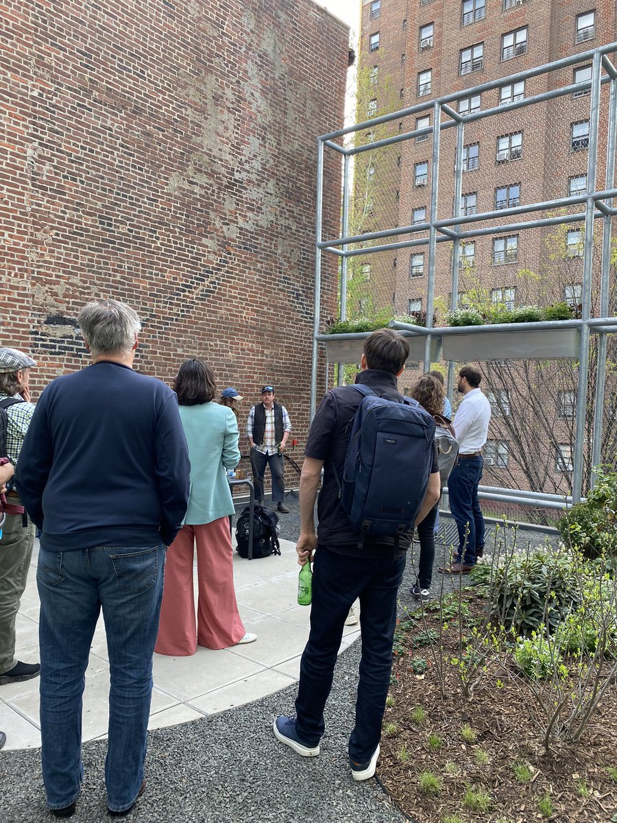 CircularWeek's tweet photo. The Polder roof is open! We’re in Brooklyn to hear Metropolder talk about their #circular solution to rainwater called the Smart Drop 🌧 #circularcityweek https://t.co/4ZQMg3Ukkm