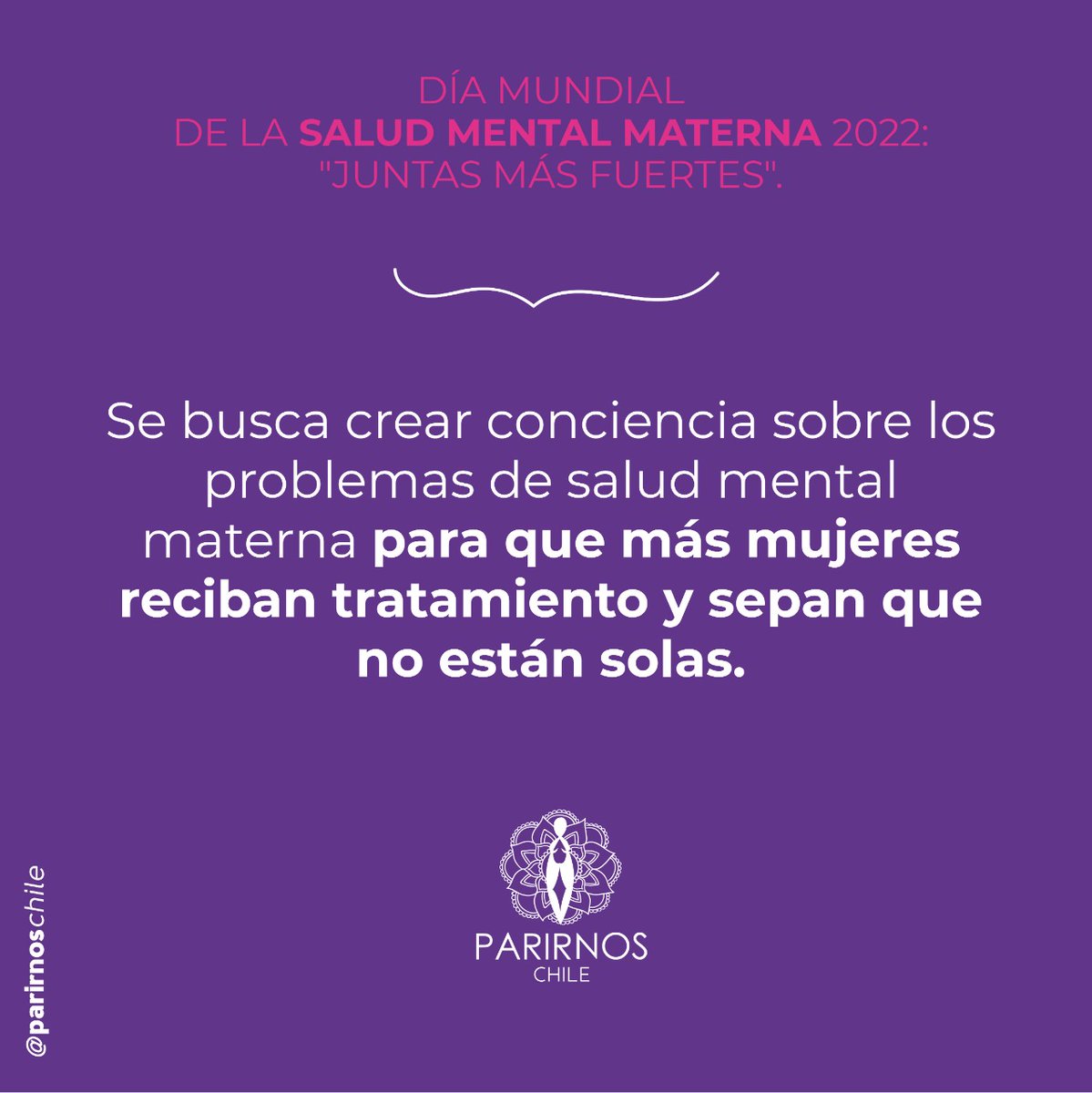 parirnos's tweet photo. Día Mundial de la Salud Mental Materna 2022: "Juntas más fuertes".

#violenciaObstétrica 
#ViolenciaDeGenero 
#SaludMental
#Parto
#mujer https://t.co/dgyQC6tQ2T