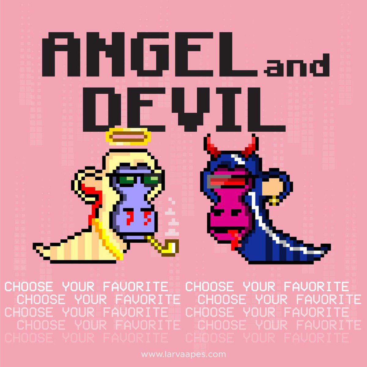 You can choose your soulmate larva ape based on your spiritual beliefs!
Just kidding, they are just trying to make it easier for you in our community!

We got your back!
📍larvaapes.com

#NFT #Giveaway #NFTLarvaAPEs #NFTs #NFTGiveaway