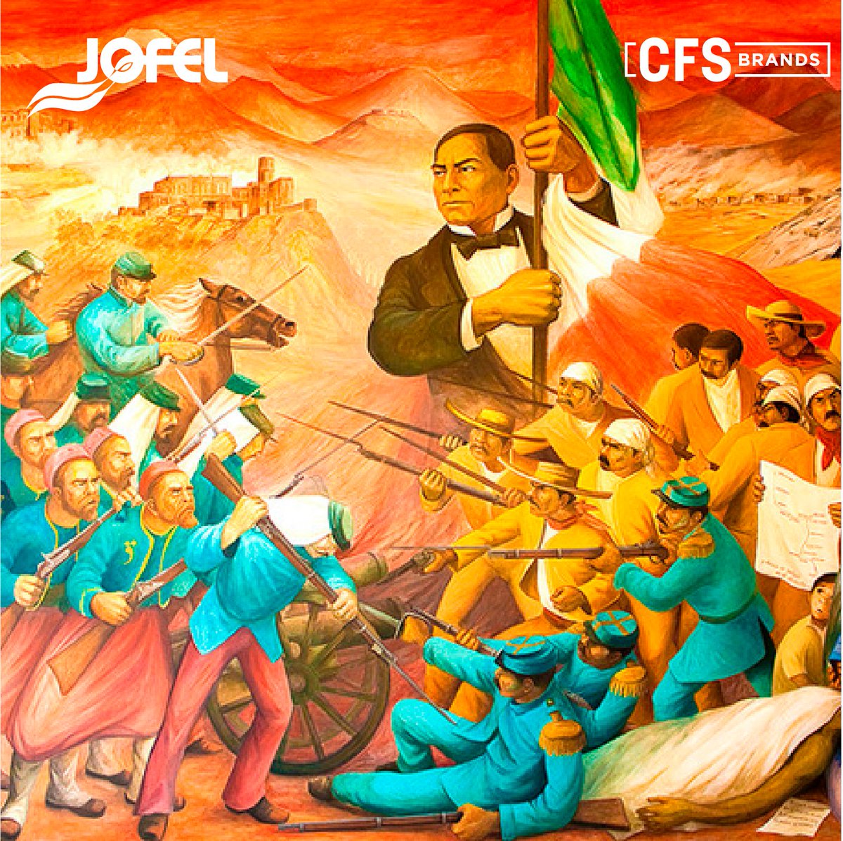 JofelMexico's tweet photo. 5 de Mayo Conmemoración de la Batalla de Puebla

#JofelMexico #SolucionesenHigiene https://t.co/EhqIoRzkBH