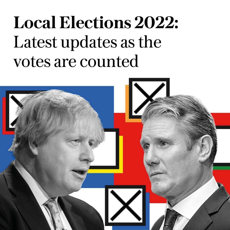 Telegraph's tweet photo. 🗳️ Voters across the UK have had their say in this year's local elections. 

Follow the latest updates as the votes are counted in this #thread 👇