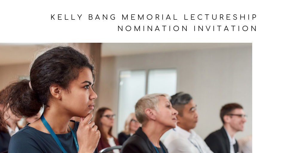 Dal_OT's tweet photo. You are invited to nominate individuals or community group members, to the Kelly Bang Memorial Lectureship. This lectureship honours those whose advocacy, teaching, practice and/or research, advances opportunities for woman and/or marginalized adults. https://t.co/B54hQEEejC https://t.co/7rmz9Ka6Ub
