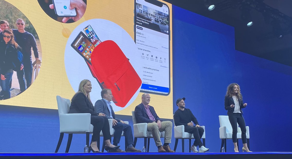 EGPartnerships's tweet photo. “90% of travelers look for sustainability in a travel option.”
- Karen Bolda, Senior VP, Product &amp; Technology, Demand Partner Solutions at Expedia Group. 

Future and traveler focused technology trends propelling us forward in todays Changemakers panel! #EGEXPLORE https://t.co/oclVMXCOud