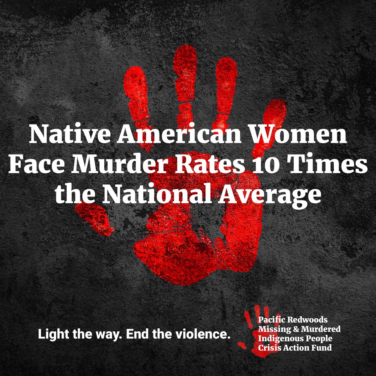 WeAreHAF's tweet photo. In some Tribal communities, Indigenous women face murder rates 10xs the national average.

To support Native leaders’ efforts to end this crisis, we launched the Pacific Redwoods Missing &amp; Murdered Indigenous People’s Crisis Action Fund.

Find out more: https://t.co/xpf1WEwHTy https://t.co/GSo70oNc25
