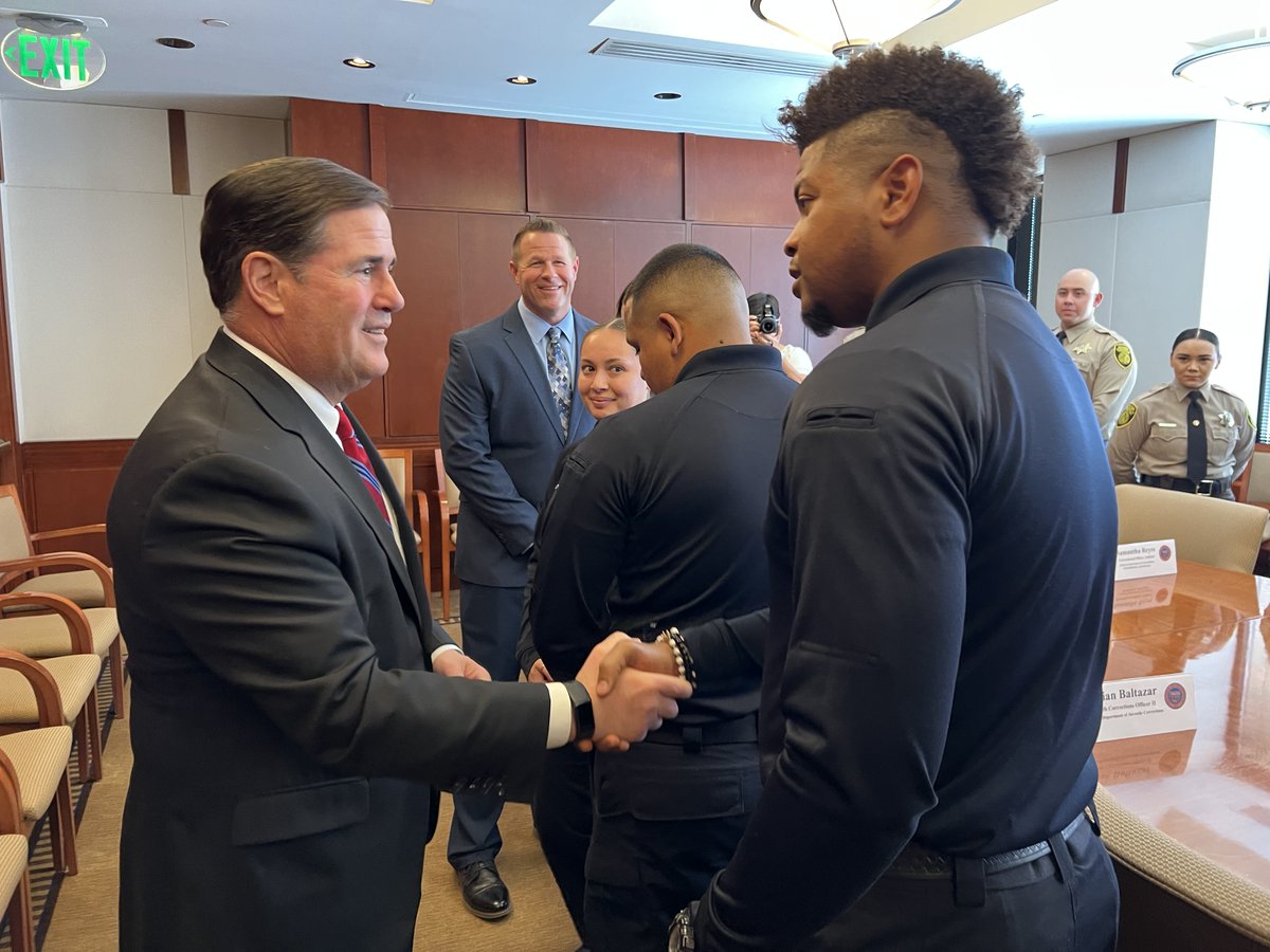 Privileged to meet today some of the unsung heroes of law enforcement – Arizona’s correctional officers and employees. Every hour of every day, they show up to work and encourage, motivate and guide the men and women who are paying their debt to society. 1/