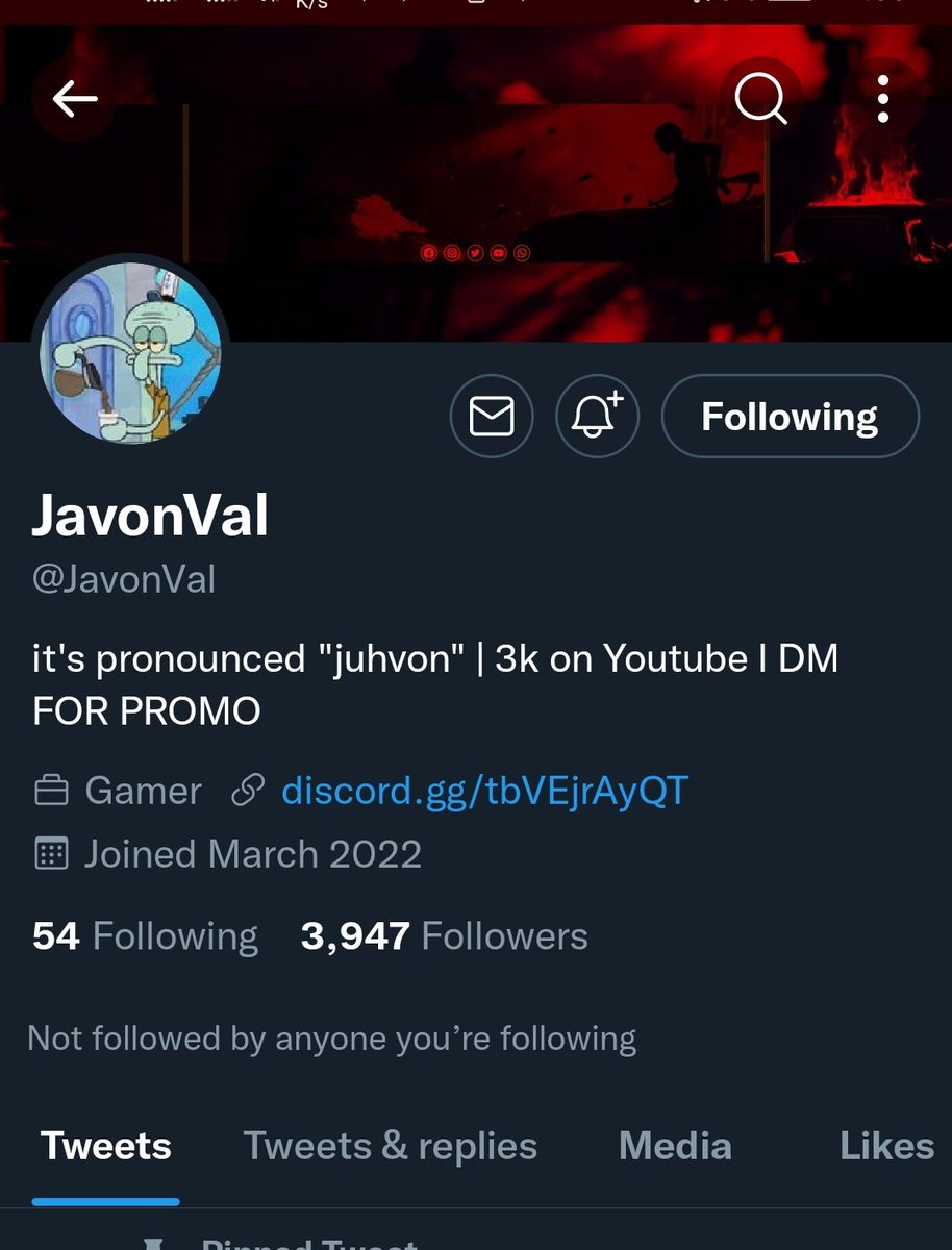 ClayYT5's tweet photo. @JavonVal Done https://t.co/Tw7J418Gxn