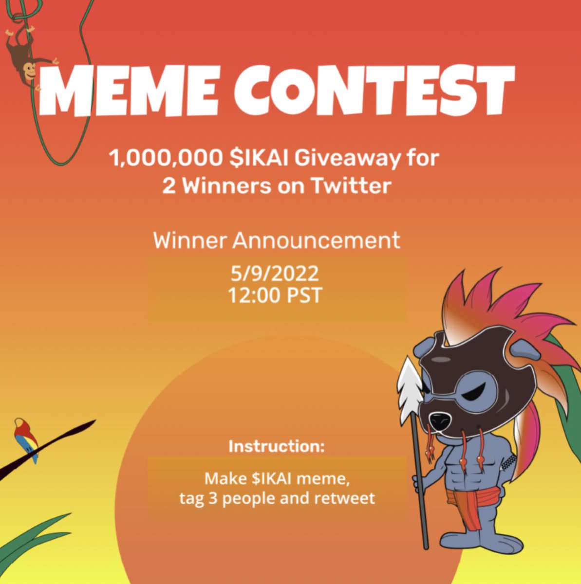 Aloha $IKAI warriors🏝🔥 We are doing our second MEME GIVEAWAY‼️ 1M #ikaika split between two winners! This contest is purely memes! No videos🤙🏽 GOODLUCK❤️

To enter:
👥Follow <a href="/ikaika_inu/">Ikaika Inu</a>
👍 Like and RT
📌 Tag 3 frens

#LFG $IKAI 🏝