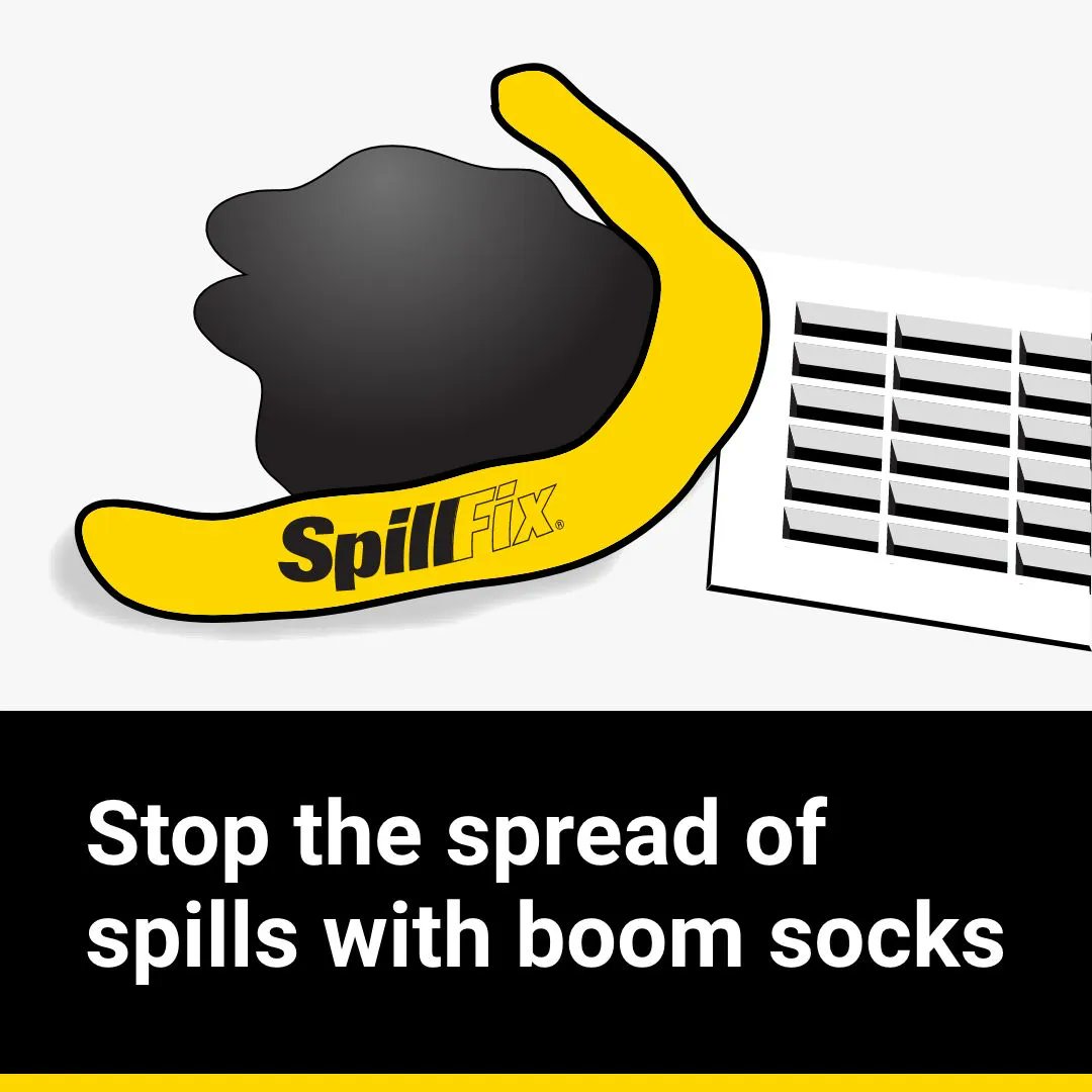 SpillFixUSA's tweet photo. Stop the spread of spills with our high-performing boom socks ⭐️

Containing our highly absorbent granular absorbent, SpillFix boom socks stop the spread of spills quickly and help with fast cleanup. 

Shop now https://t.co/cUp8bypWbR https://t.co/qyqLtYVVSh