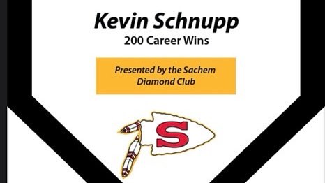 SachemBaseball's tweet photo. 200 career wins for Coach Schnupp and our 200th win in program history! #GoArrows #SpearsOut @axcessbaseball @NewsdayHSsports 🏹🔥⚾️ https://t.co/DfqKZfdu56