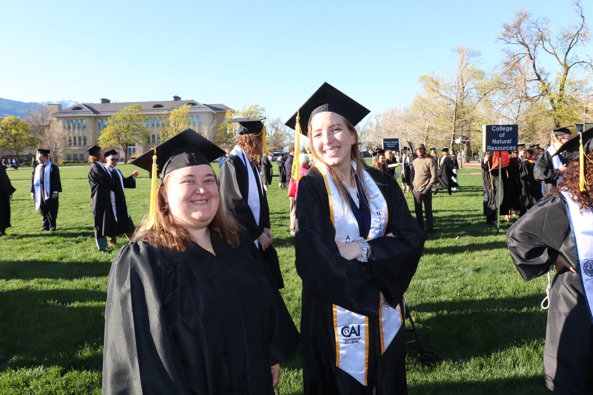 UStateScience's tweet photo. College of Science Procession: Today's weather is beUTAHful -- just in time for Commencement 2022! Congratulations, Aggies! #USUGrad22 https://t.co/a4h9lljOy4