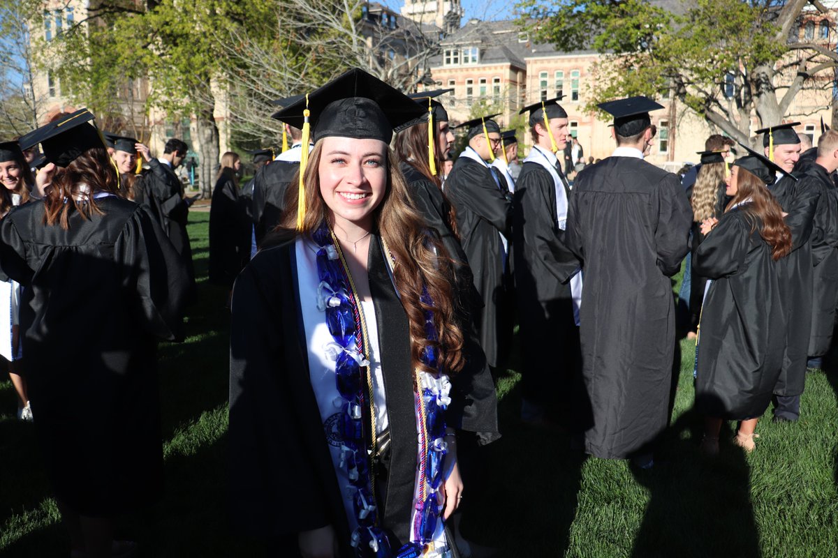UStateScience's tweet photo. College of Science Procession: Today's weather is beUTAHful -- just in time for Commencement 2022! Congratulations, Aggies! #USUGrad22 https://t.co/a4h9lljOy4