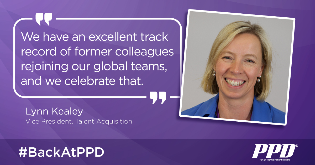 PPDCareers's tweet photo. Colleagues who have left and returned are welcomed and celebrated.
Are you next?
Become inspired by these #BackAtPPD stories. » https://t.co/MLiAzKaMpK
#PPDcareers #LifeAtPPD https://t.co/cTrgnKrjyj