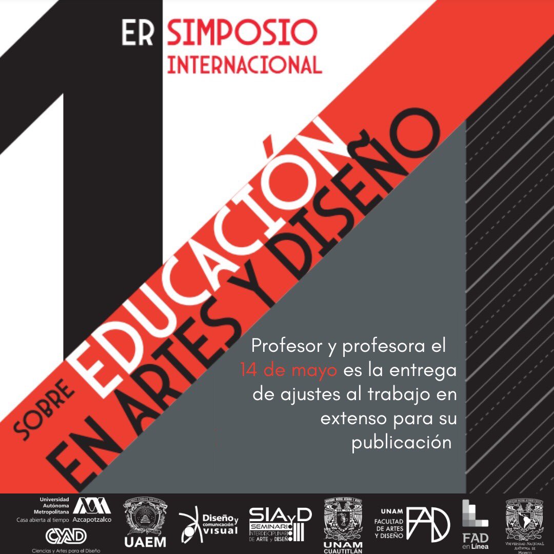 centre_fad's tweet photo. Que no se te pasen las fechas. Ya estamos cada vez más cerca del 1er Simposio Internacional sobre Educación en Artes y Diseño.🏺🎨

#FAD #fadenlínea https://t.co/l3LAEV61kO