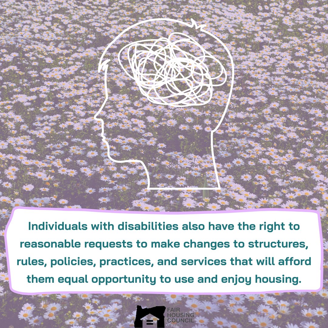 May is Mental Health Awareness Month!

Individuals with disabilities have the right to live independently in the community free from discrimination.

For more info about the protected class of disability: fhco.org/renters

#MentalHealthAwarenessMonth #FairHousingRights