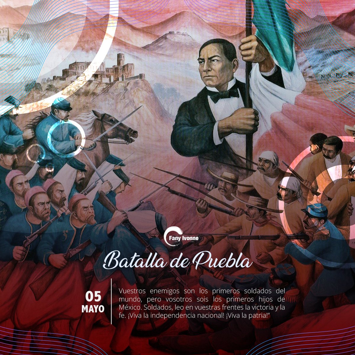 Fivonneguzman's tweet photo. Hoy #5DeMayo conmemoramos 160 años de la victoria mexicana sobre las fuerzas invasoras francesas.
Valoramos la valentía del ejército mexicano comandado por el General Ignacio Zaragoza. https://t.co/yqF7CfJZjT