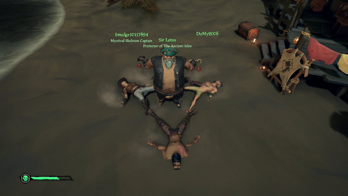 When you have a cracking idea for a picture, but <a href="/PirateLotus/">The Crimson Lotus</a> doesn't have the emote... so he was a tree instead.

<a href="/DuMy_2008/">DuMy2008</a> and @Smudge_1011 made it work as best they can.

<a href="/SeaOfThieves/">Sea of Thieves</a> 
#BeMorePirate
#BeMoreTree