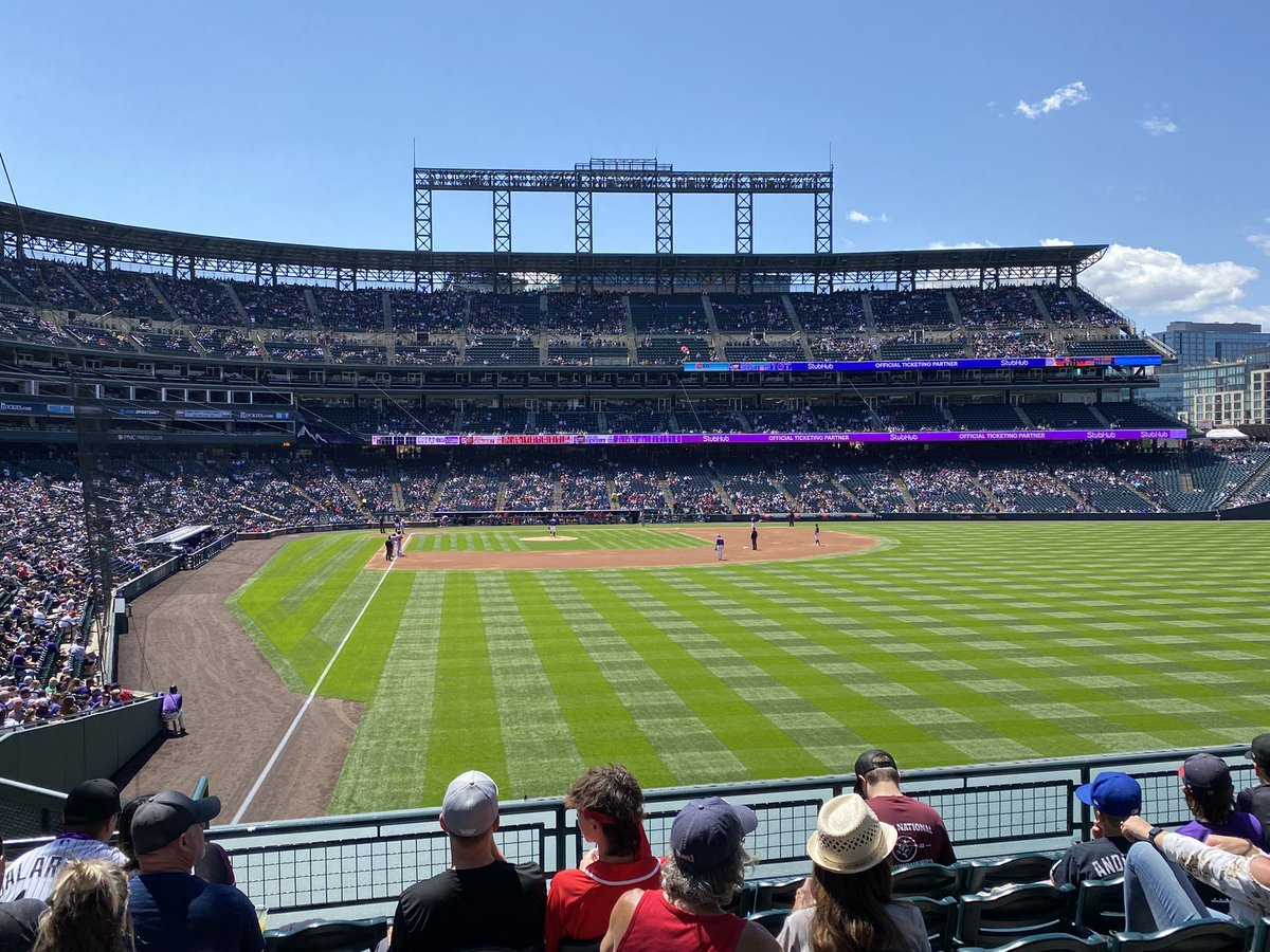 wright_yancy's tweet photo. Beautiful day at Coors Field for Rockies and Nationals https://t.co/dRjPqytTwe
