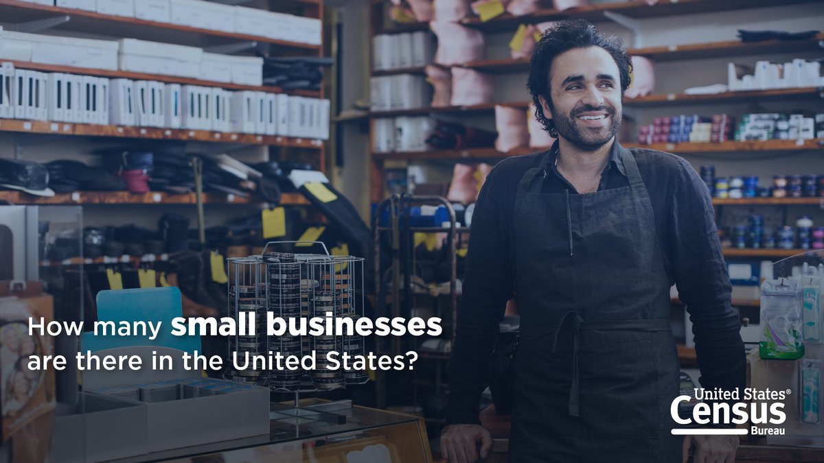 uscensusbureau's tweet photo. Based on the @SBAgovβs definition of a #SmallBusiness as an establishment with fewer than 500 employees, there were 7,977,623 small businesses in 2020 (for employer businesses), according to our #CountyBusinessPatterns series. https://t.co/3dniRpgCr7
#SmallBusinessWeek https://t.co/Eu1lTomIne