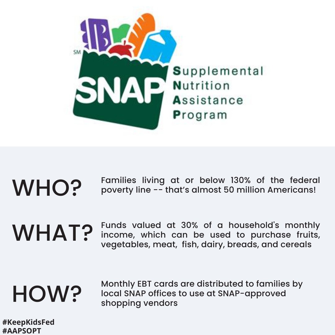 HannahHollon's tweet photo. #SNAP is another food benefit program available to patients and families to #KeepKidsFed! https://t.co/GvicjlD0Ls