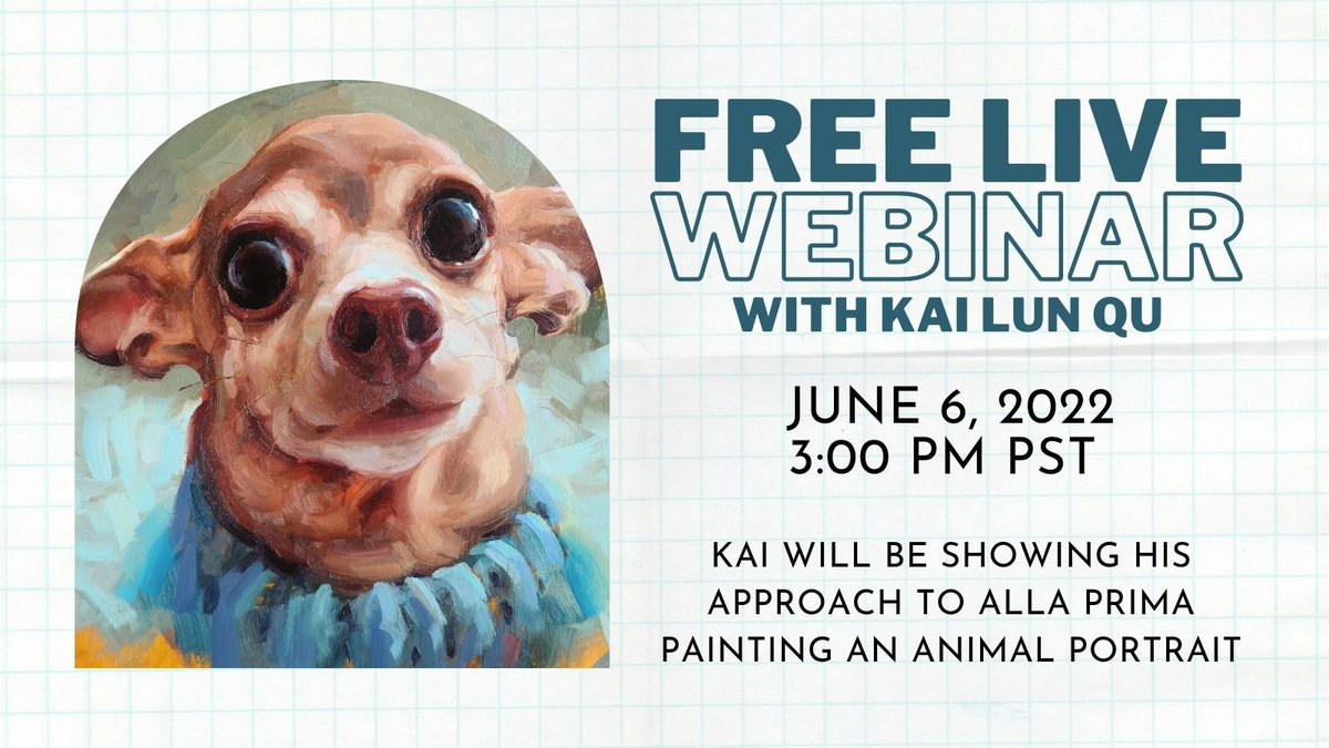 Join us for a FREE pet portrait webinar with Kai Lun Qu: trekell.com/collections/zo…