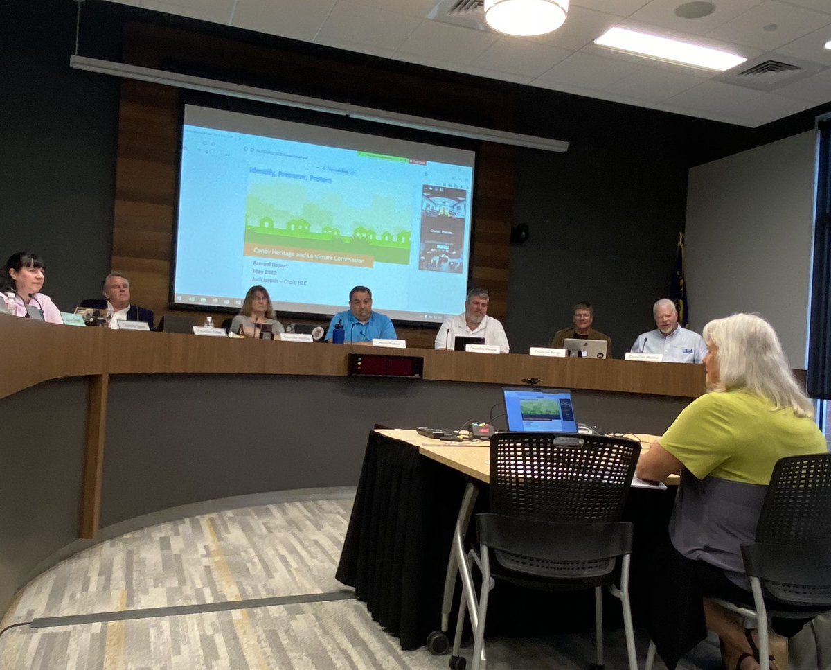 <a href="/CityofCanbyOR/">City of Canby</a> Heritage + Landmark Commission Chair Jarosh presented the its annual review to City Council on May 4th. Highlights include volunteer efforts, grant work, + request of council, “keep us in your heads and hearts, be our cheerleaders, and help recruiting volunteers”.