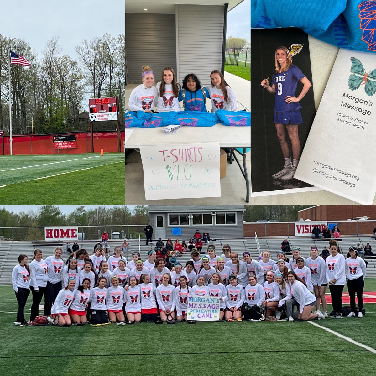 RussoTeach's tweet photo. Great evening at Mentor High School as @Athletics__CHS and @LadyCardinalLax Honor Morgan’s Message before tonight’s Girls Lacrosse 🥍 matchup! @MentorAthletics
#OnceACard #CardsCompete #TheStandard @DukeWLAX https://t.co/UiT5KQdRs0
