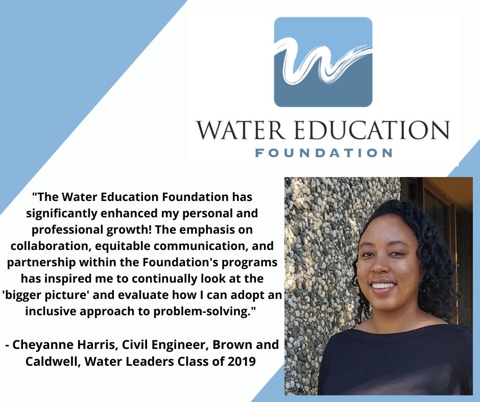WaterEdFdn's tweet photo. Today’s the Big Day of Giving! See what @ceharris94, a graduate of our #cawater leaders program, says about the impact it had on her. Help us continue this work, make your #BDOG2022 donation TODAY (until midnight)! https://t.co/mRpjt3jJoE