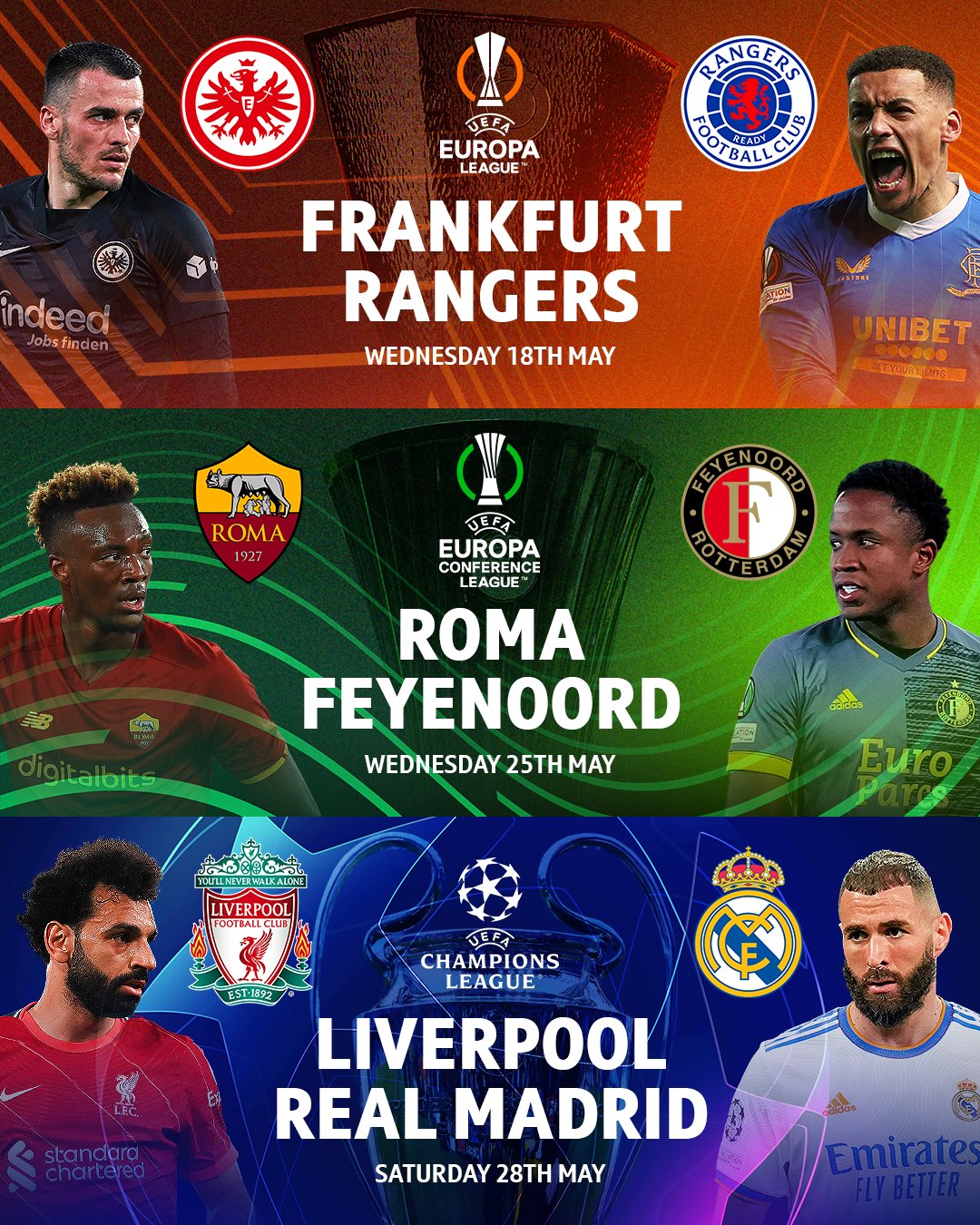 BT Sport to stream Champions League final and Europa League final live on