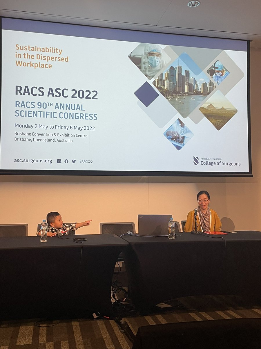 <a href="/LiangRhea/">Rhea Liang</a> and her co chair for the last #INDIGENOUS session at #RACS22 They do get younger and younger….