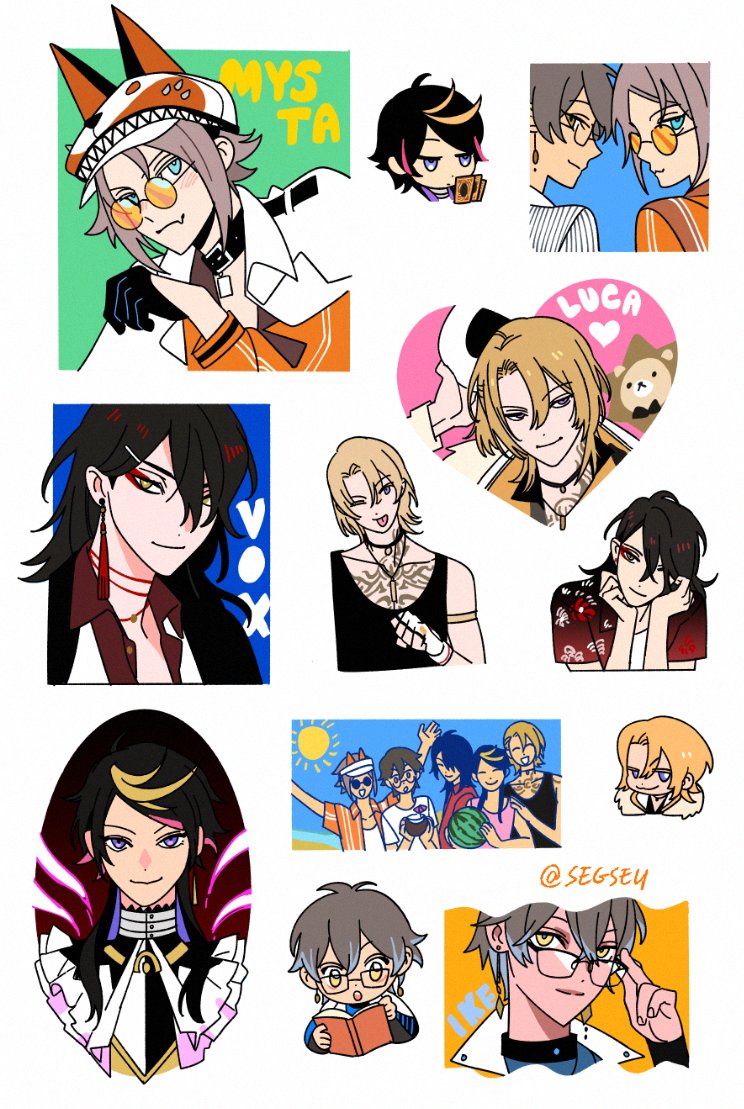 luxiem stickies ❤️🧡💙💛💜 