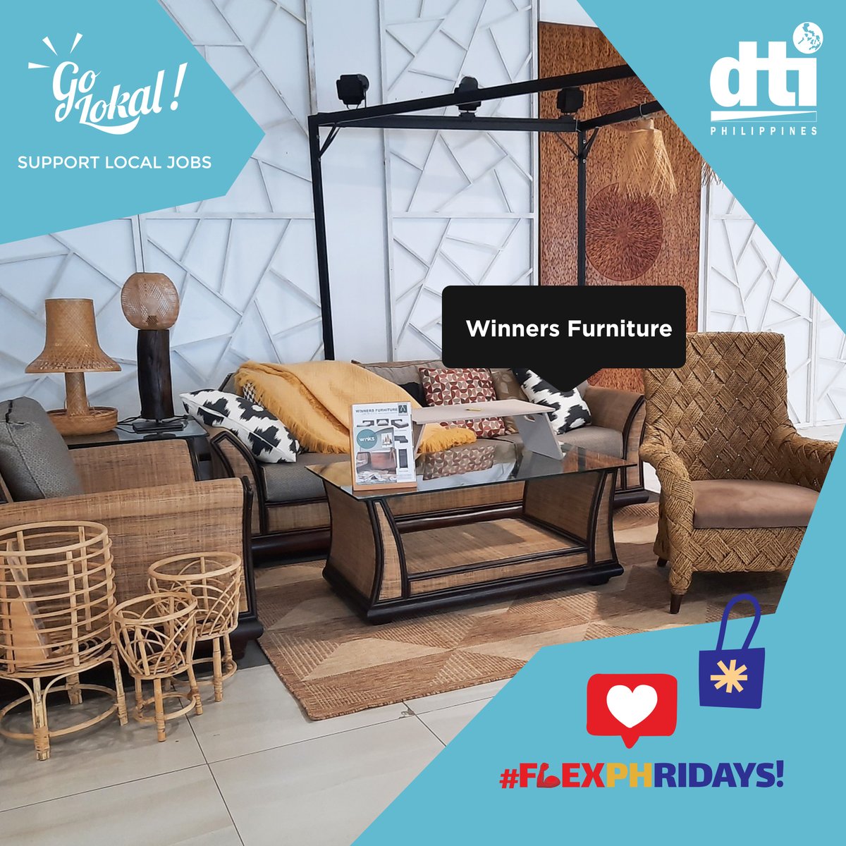 FlexPHridays's tweet photo. On Fridays, we flex Filipino-made products! ✨
Got a local piece of furniture under your roof that you’re particularly proud of? Show us a photo in the comments for today’s #FlexPHridays! #BuyLocalGoLokal #DesignPhilippines https://t.co/rhw4dkMCaK