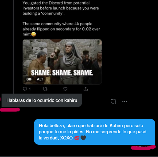 nft_g1rl's tweet photo. Ummm parece que alguien quiere que hablemos de Kahiru

¿Que fue lo que falló en este proyecto? No lo diré en este tweet pero les prometo un buen hilo, explicando las razones por las que creo que no subió el FP https://t.co/Ir9sOej5qY