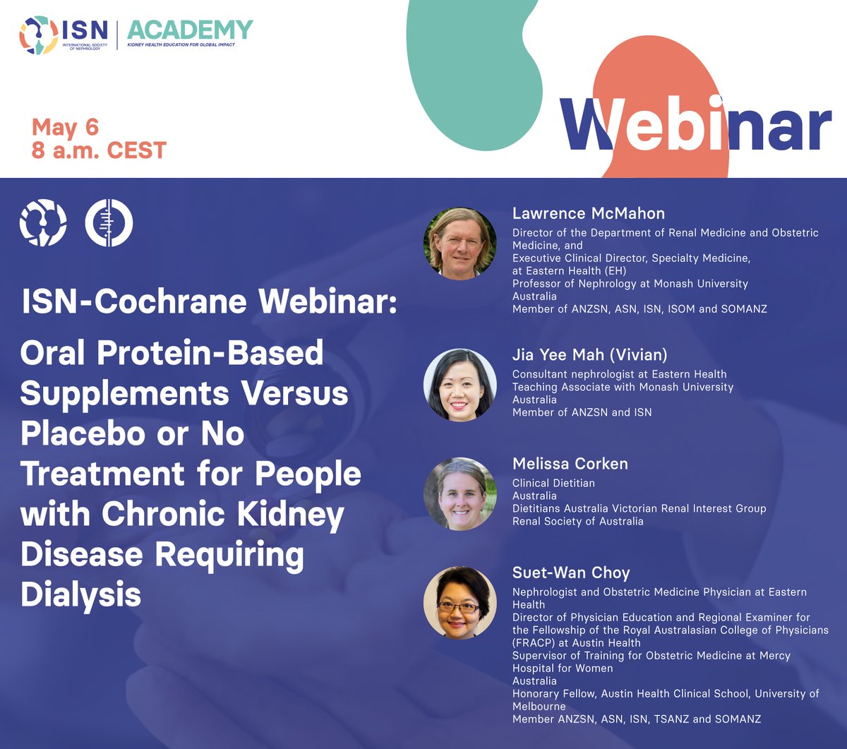 Cochrane Kidney + Tx (@cochranekidney) on Twitter photo Join us today 4pm (Sydney AEST) for our latest webinar with <a href="/ISNeducation/">ISN Education</a>. Register: us06web.zoom.us/webinar/regist… Join us today 4pm (Sydney AEST) for our latest webinar with <a href="/ISNeducation/">ISN Education</a>. Register: us06web.zoom.us/webinar/regist…
