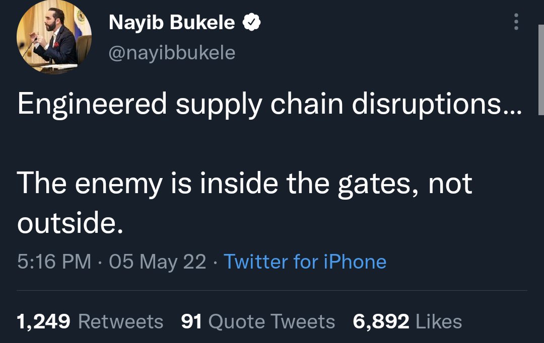 JakeCan72's tweet photo. President of El Salvador knows what’s happening. We have known since 2017. https://t.co/xbdRbIE9zL