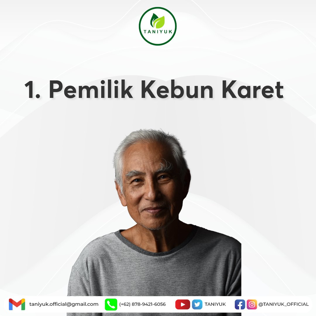 taniyuk's tweet photo. TaniYuk dapat digunakan oleh petani karet ataupun pemilik kebun karet, baik usia muda maupun tua. Menjadi petani karet yang sejahtera bukan hanya sebuah mimpi yang tidak bisa tercapai. 
TANIYUK, BUKTIKAN!

#taniyuk #taniyukforreal #taniyukbuktikan https://t.co/uEYxLiGKyu