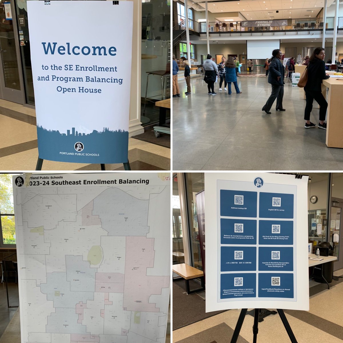 BrimJulia's tweet photo. Many changes proposed by PPS in terms of boundary &amp; program moves in SE Portland. No presentation tonight or public comment … district presents its proposal at May 10 board meeting.  More info at https://t.co/wt89Z0Q3bY @PPSConnect Thanks for showing up @depassm @jacksonweinberg https://t.co/P806AqTb8A