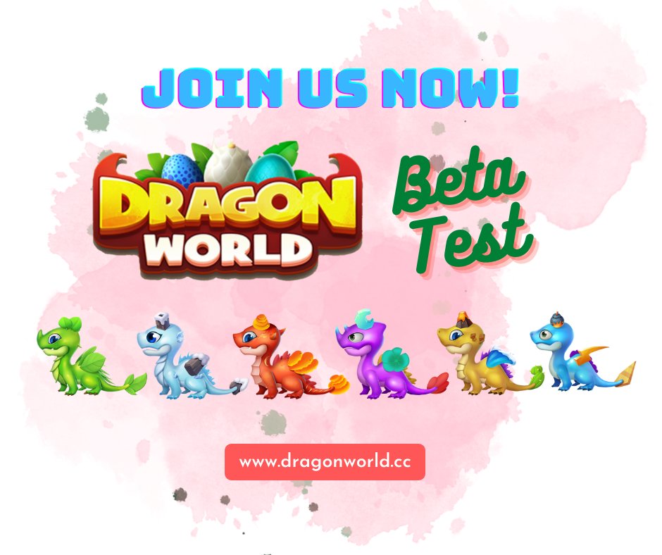 DragonWorld68's tweet photo. Our dragons are very cute and powerful.

Meet them by playing our Beta Test.

You can play it via pc/desktop visit the official website:
https://t.co/8txniyBBjG

For your mobile phones, it will be available by the end of this month.

#DragonWorld #BetaTest #NFT #GameFi #p2e https://t.co/IB8KrZMNOQ