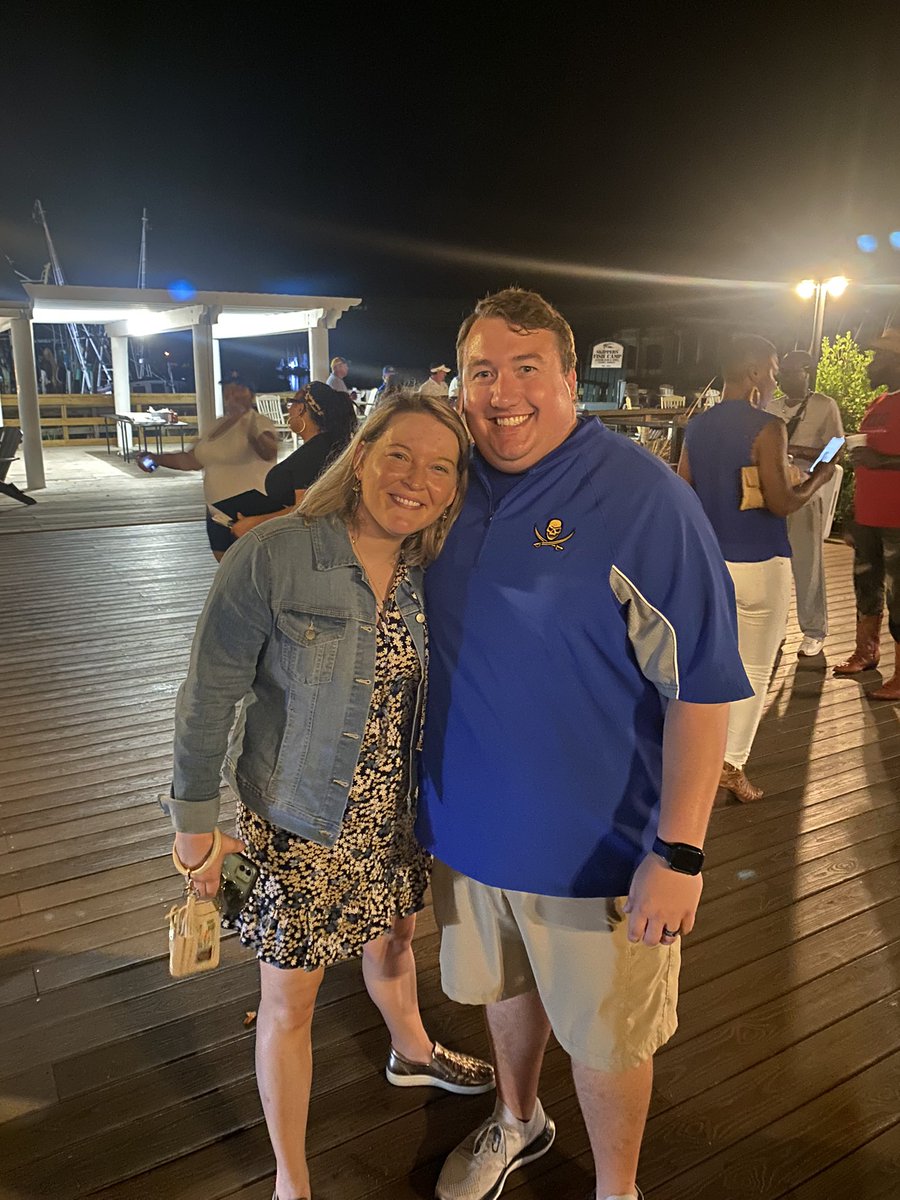BrunswickFB's tweet photo. Big shout-out to Skipper’s Fish Camp, Dewayne Kennedy, Nicole Ransom, Chris Watford, Ashley Mack Moore, The BHS Football Coaching Staff &amp; Coaches Wives &amp; everyone who came out to support the Pirates tonight!  Tonight was such a success!🟦🟨🏴‍☠️☠️⚓️ #AllAboutTheFamily #piratepride https://t.co/HrWHmDU2Tz