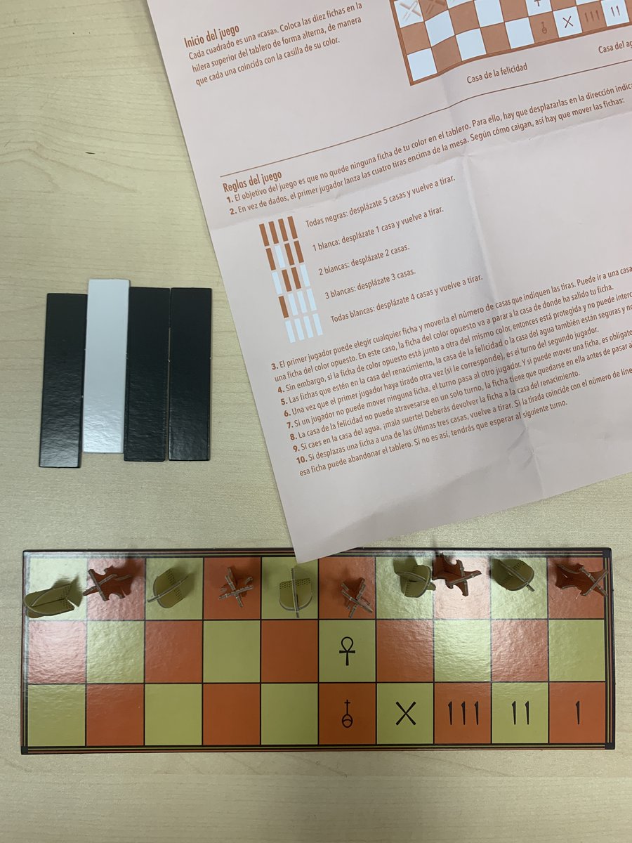RandallGareth's tweet photo. So wonderful to see this in class. A Spanish speaking student translating instructions into English for the Ancient Egyptian game of senet for the class to play! #DCSG #translanguaging #EAL https://t.co/0hHrOwb4Zt