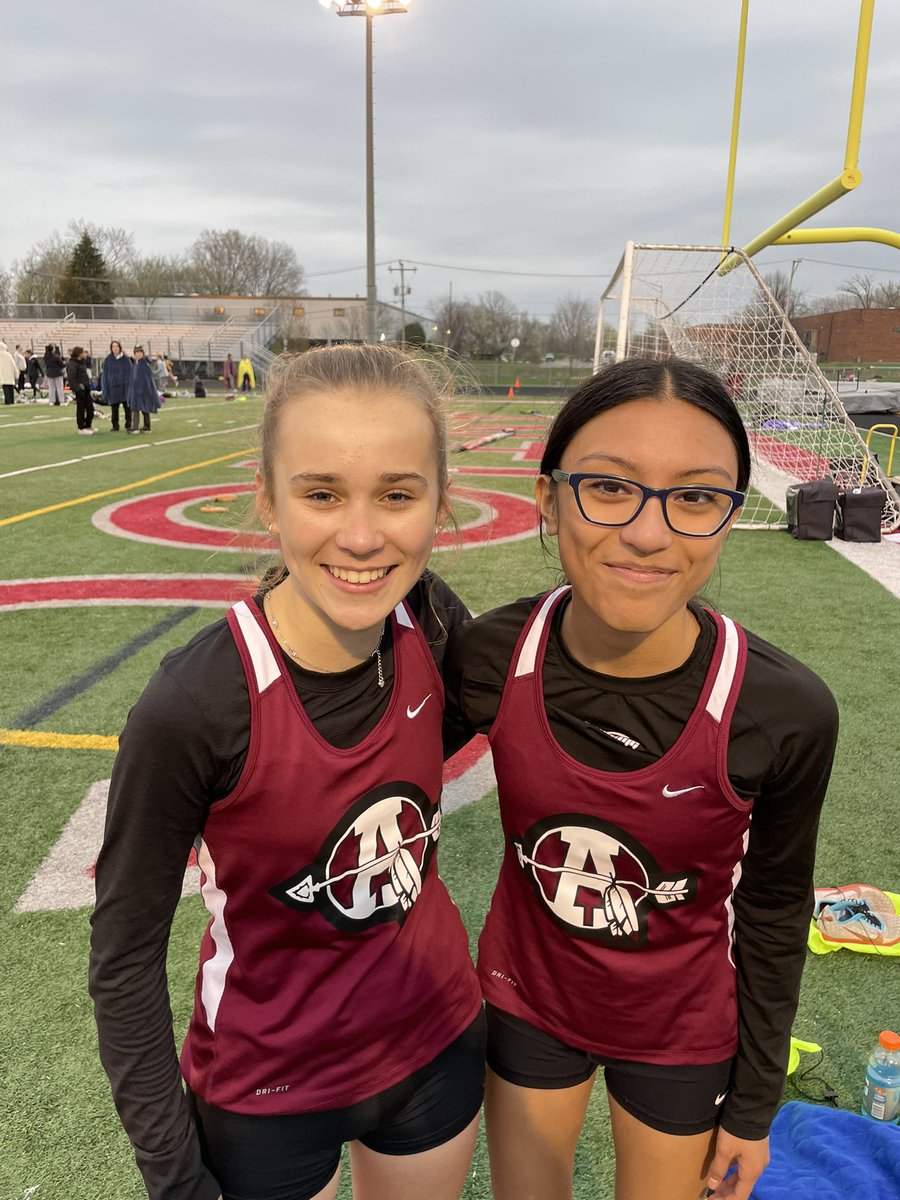 AchsField's tweet photo. 🚨PR Alert 🚨 Piper Ipsen and Angela Ortiz run season bests of 5:37, and 5:50 at the NLCC Meet. #Distancedivas https://t.co/DRwdeNhHO2
