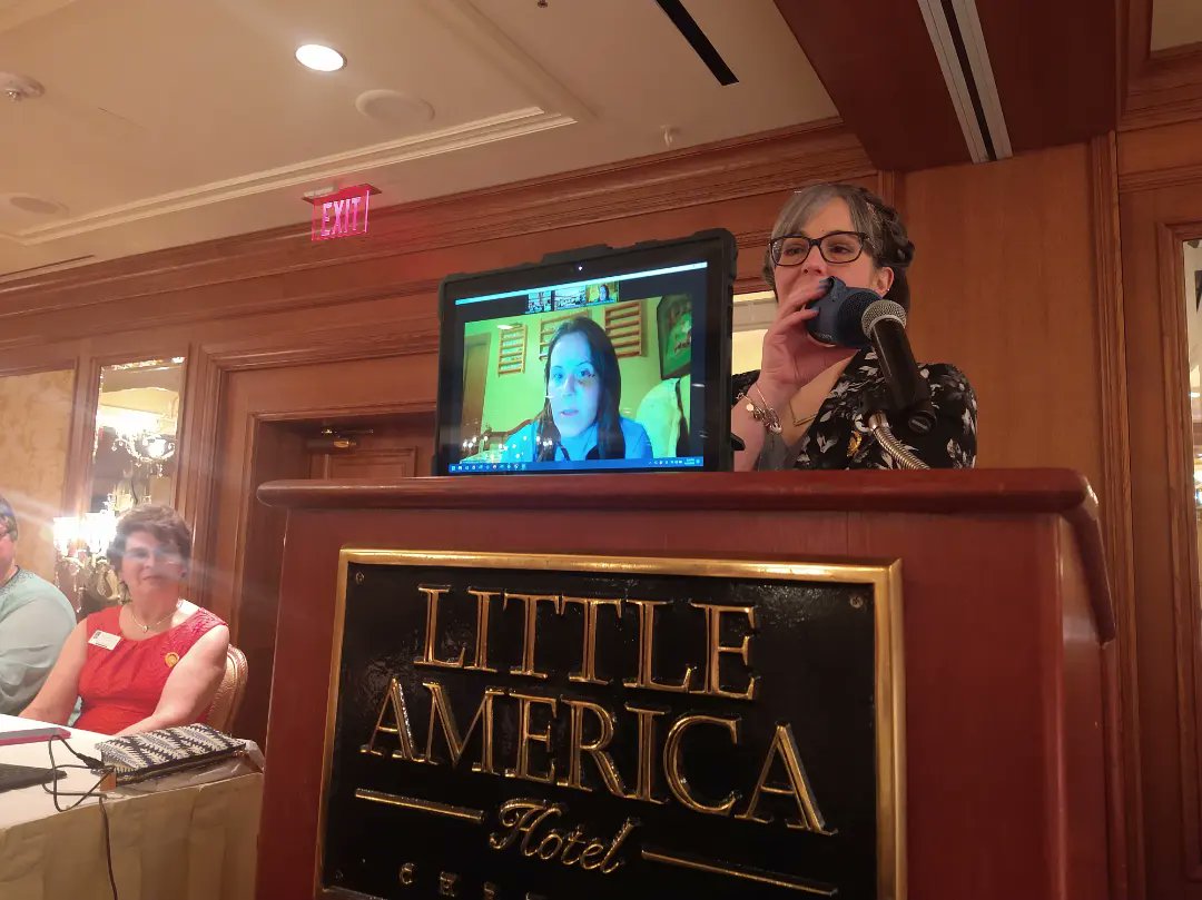 SoroptimistDSM's tweet photo. A wonderful #SIARegionConference2022! @Soroptimist_RMR &amp; @SoroptimistNCR members approved our #PeaksToPlains merger! #DesMoines club members Andrea &amp; Alice were installed as 2022-2024 Co-Governor &amp; District VI Director.
#Soroptimist #GlobalImact #NonProfitOrganization #DreamOn https://t.co/WQmAU4ZNe0