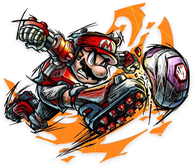 So much artwork for Mario Strikers Battle League just dropped today! 

Man, the artist must have spent HOURS on these 