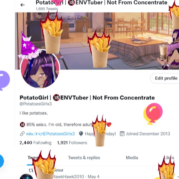 PotatoesGirlx3's tweet photo. Late asf but it's my birthday toda- 

Wait that's not right WHY ARE THESE FRIES ON FIRE AHHH https://t.co/1Scl5axty7
