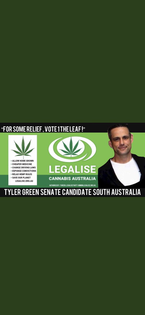 MwithPb's tweet photo. For some Relief, Vote 1 the Leaf #GreenforGreen #VoteforTyler #Adelaide 2022 Australian federal election https://t.co/gwKeIzQpt2